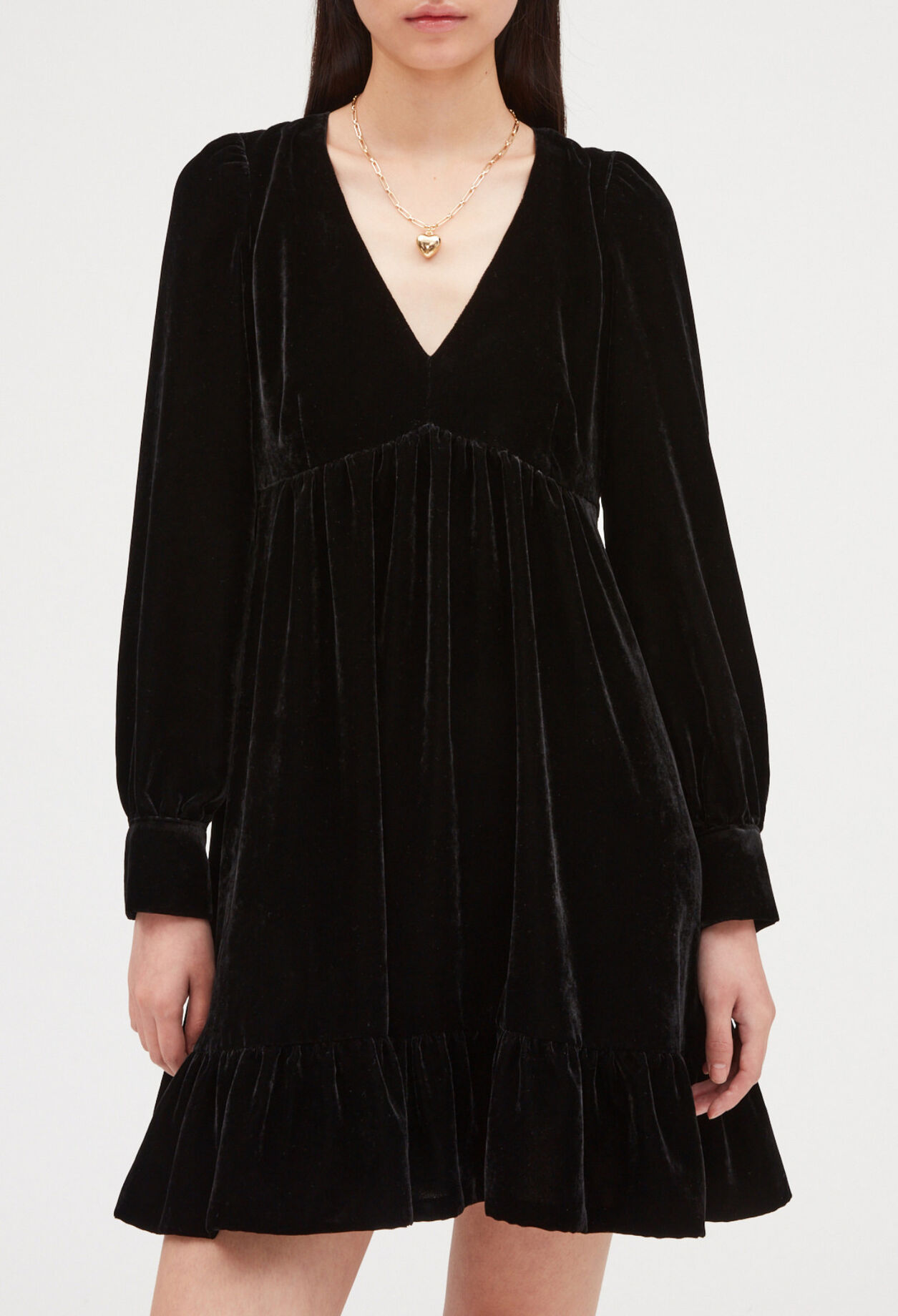 Robe courte velours noir