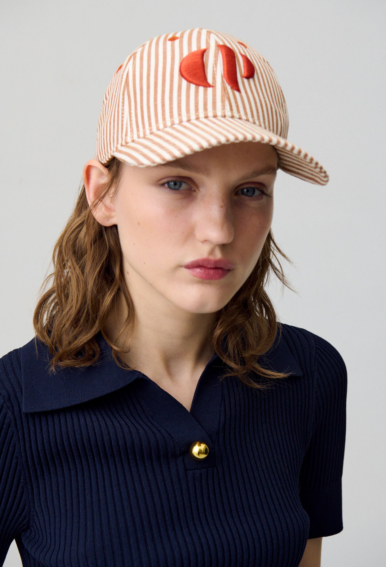 Striped Monogram Cap CP