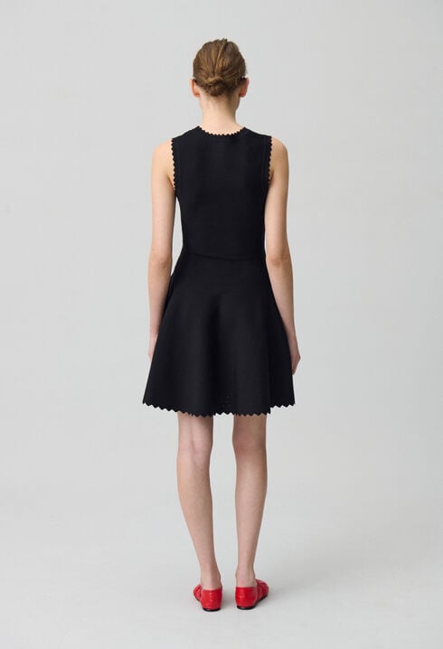 Robe courte patineuse fine maille
