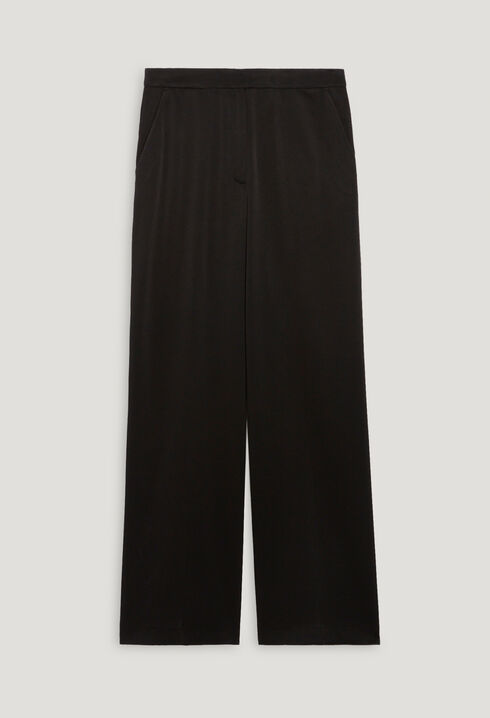 Black suit trousers with satin finish