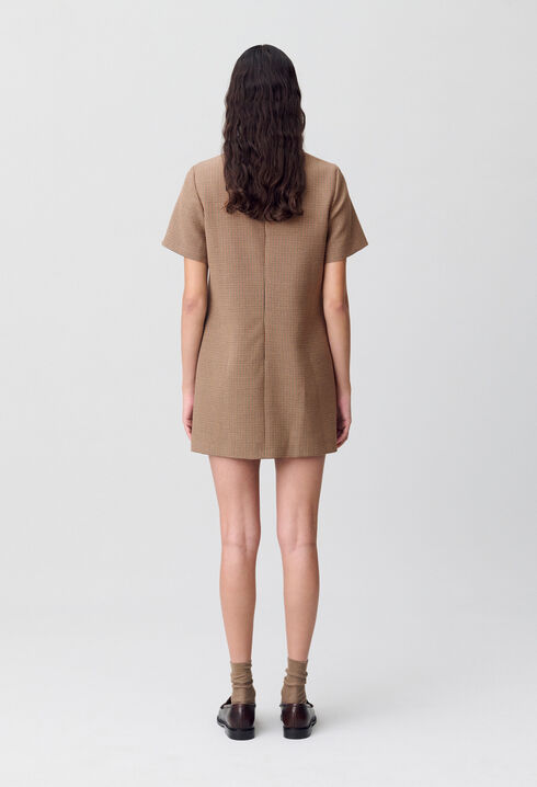 Robe droite avec cuir
