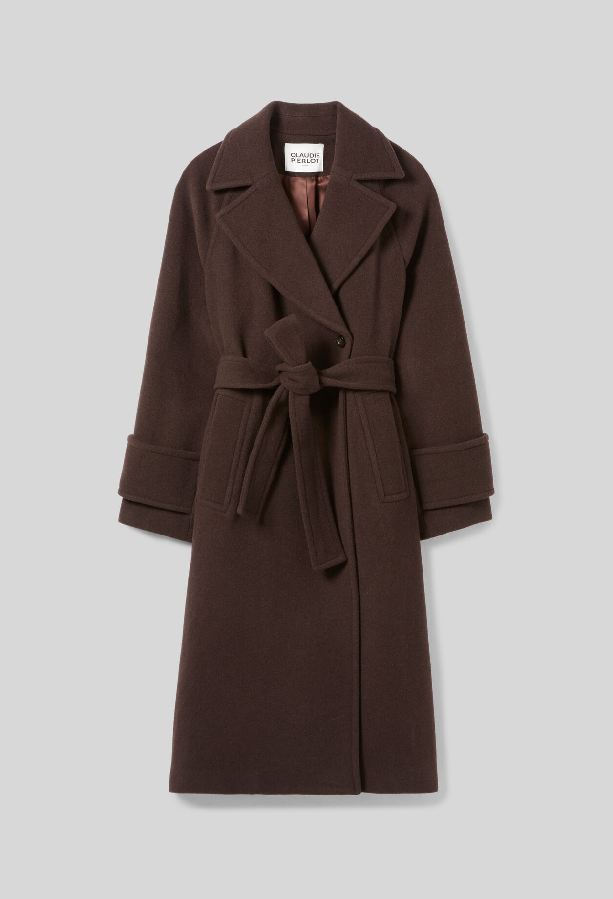 Manteau long ceinturé