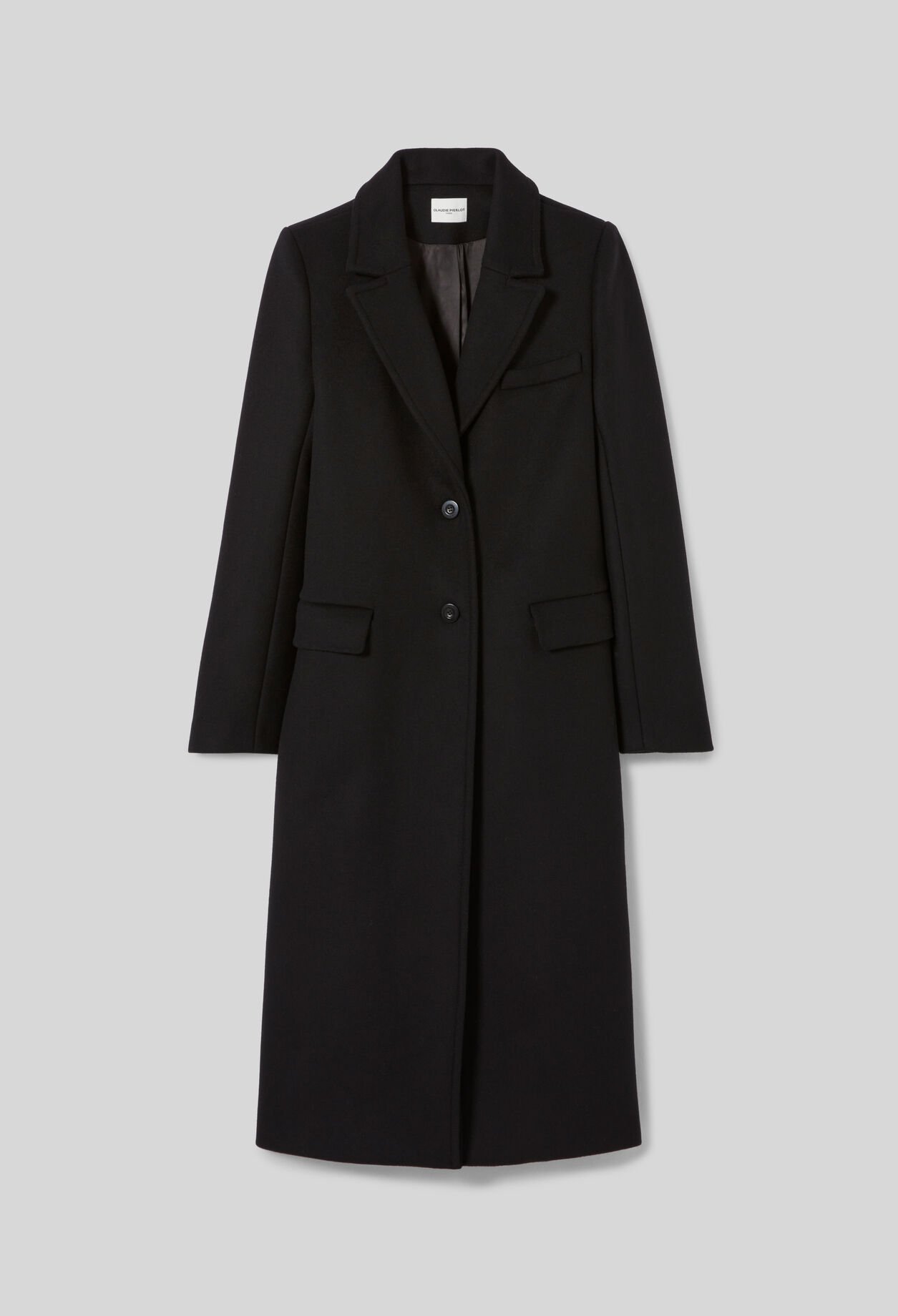 Long straight wool coat