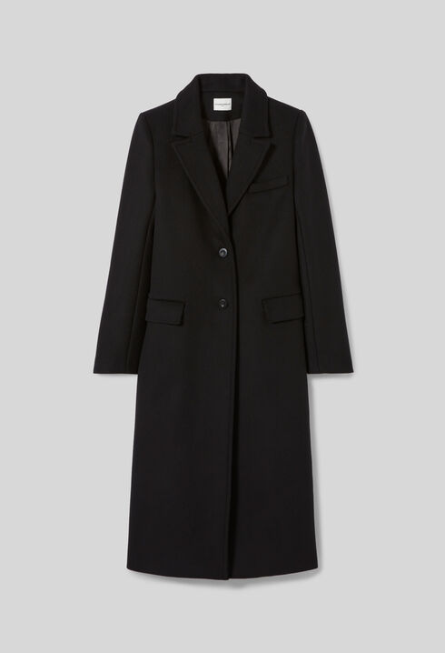 Long straight wool coat