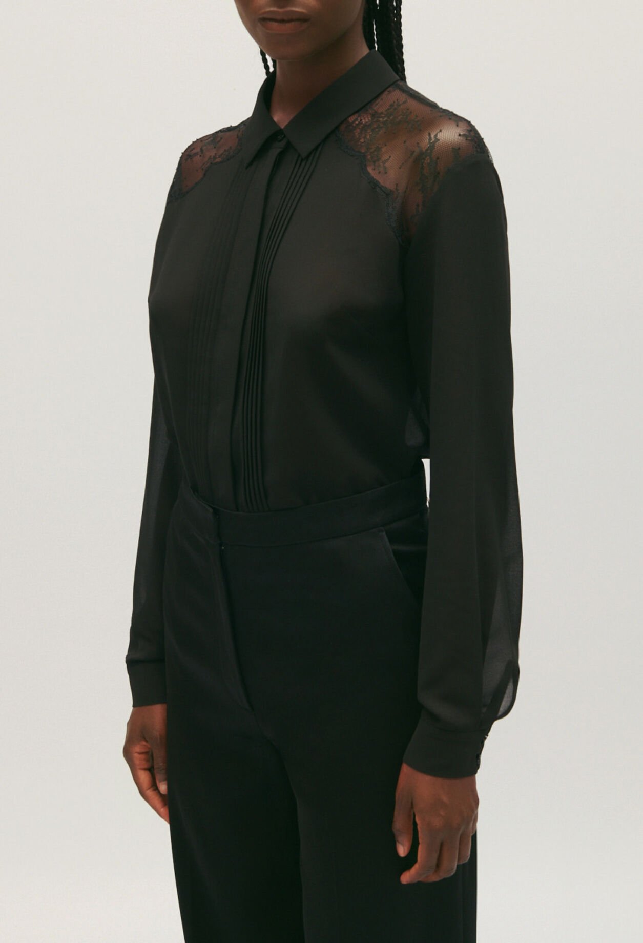 Chemise dentelle noire
