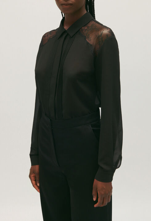 Black lace shirt