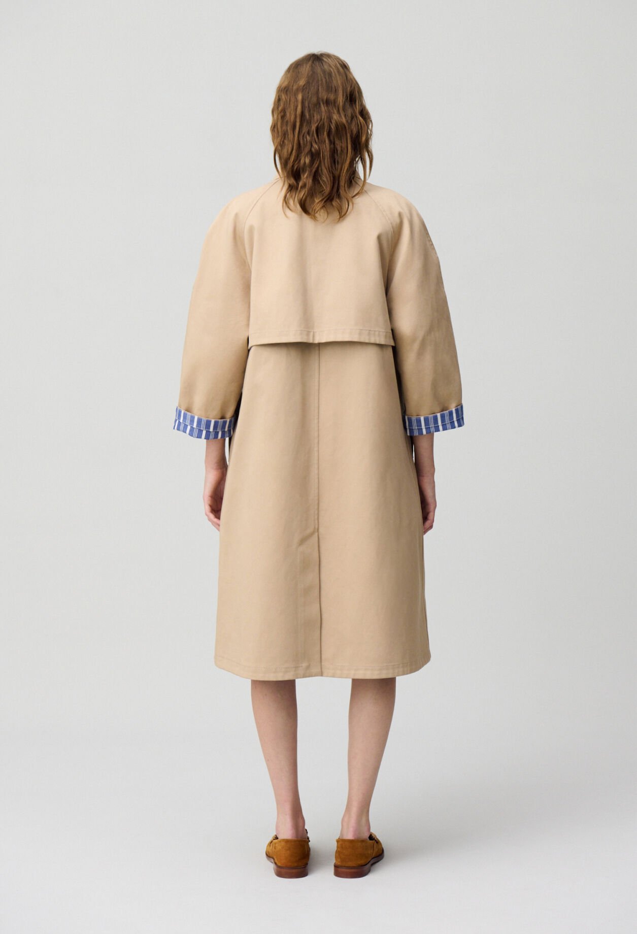 Trench mi-long droit
