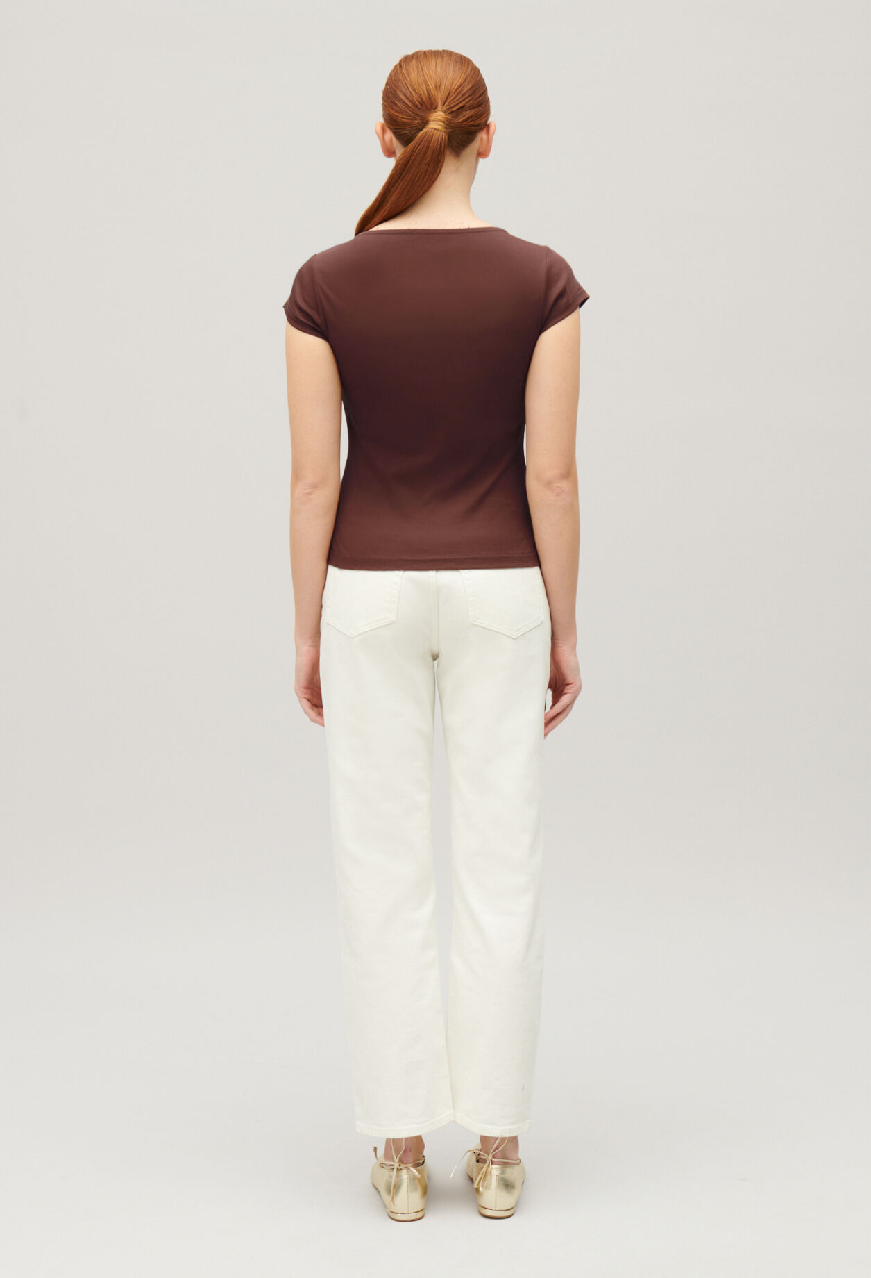 Black asymmetric button-up top