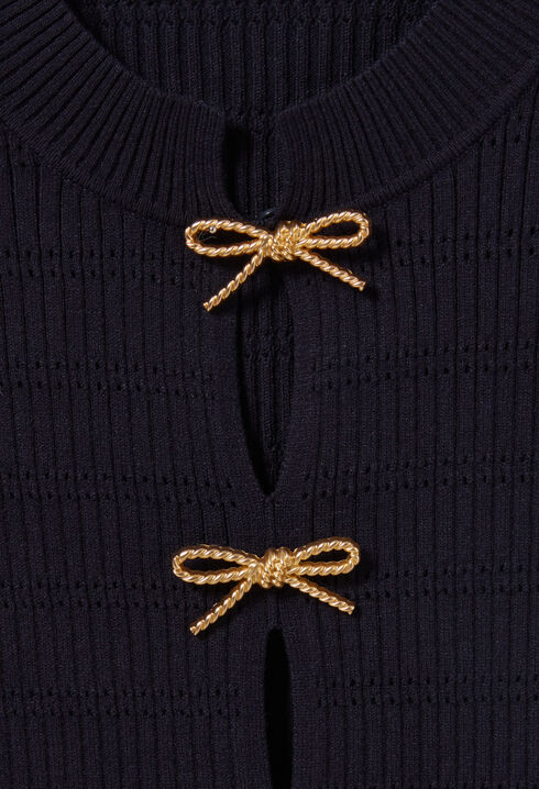 Thin knit jumper with bows