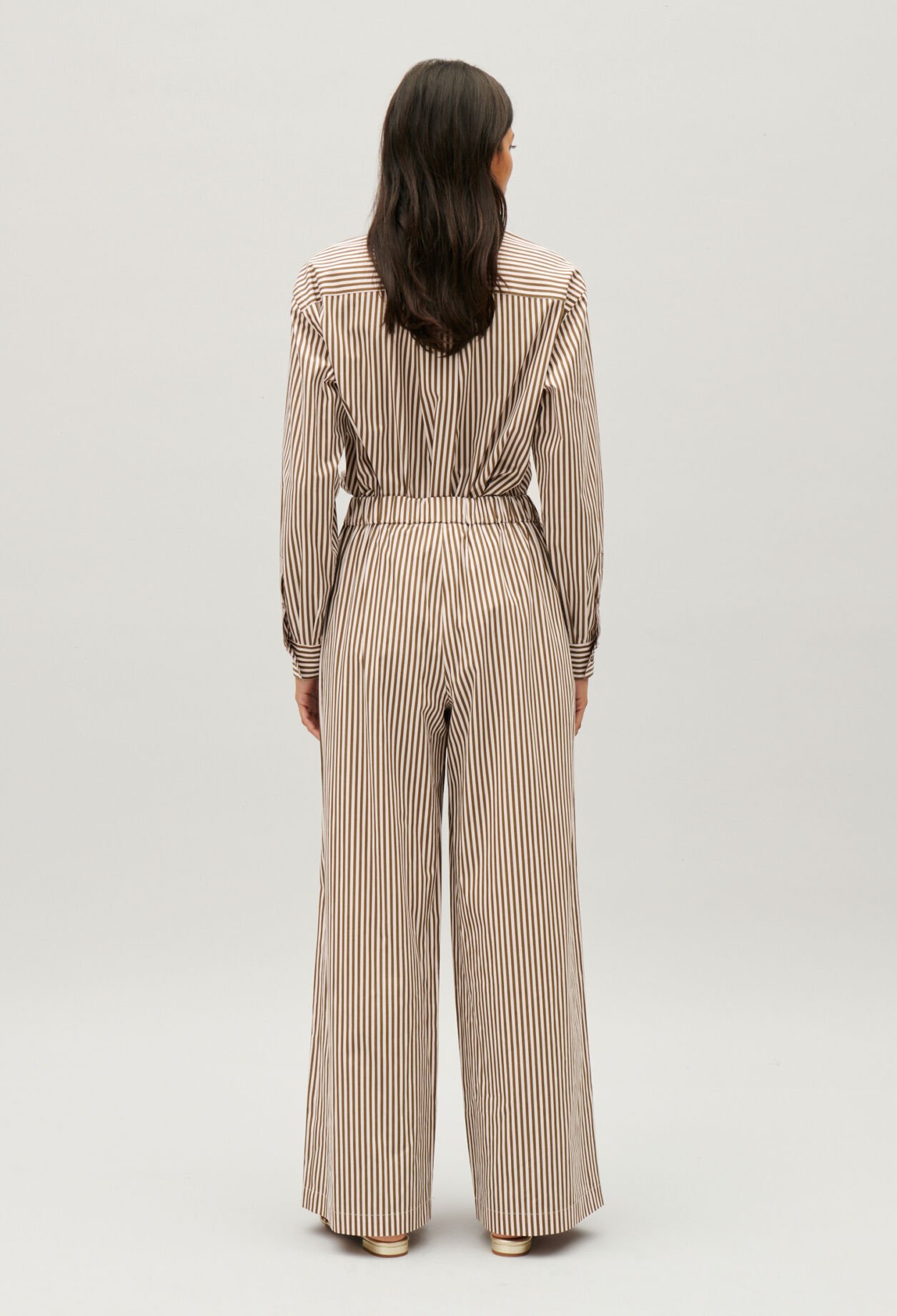 Pantalon rayures bronze