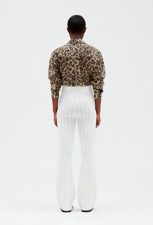 Pantalon maille écru