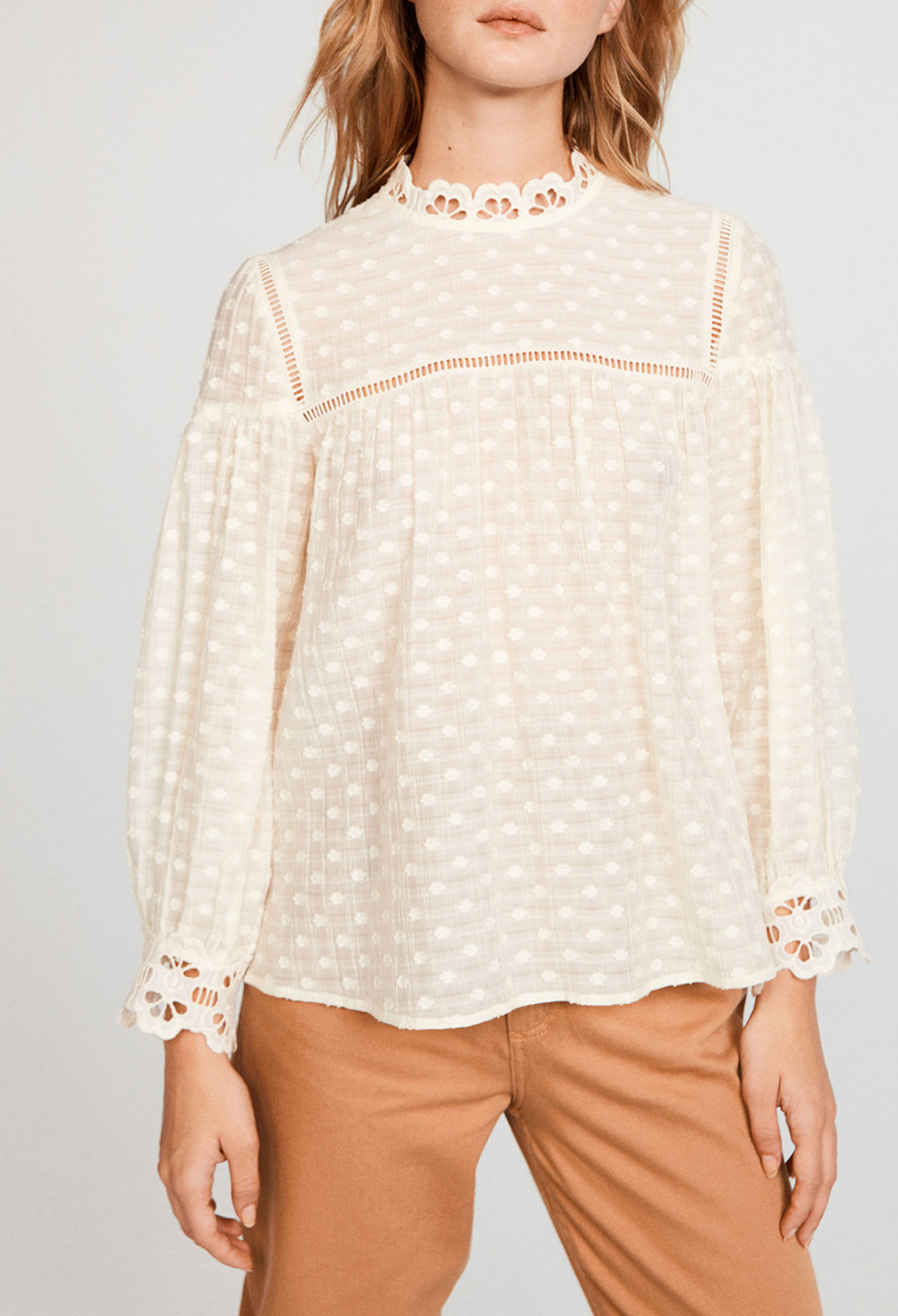 Swiss dot blouse