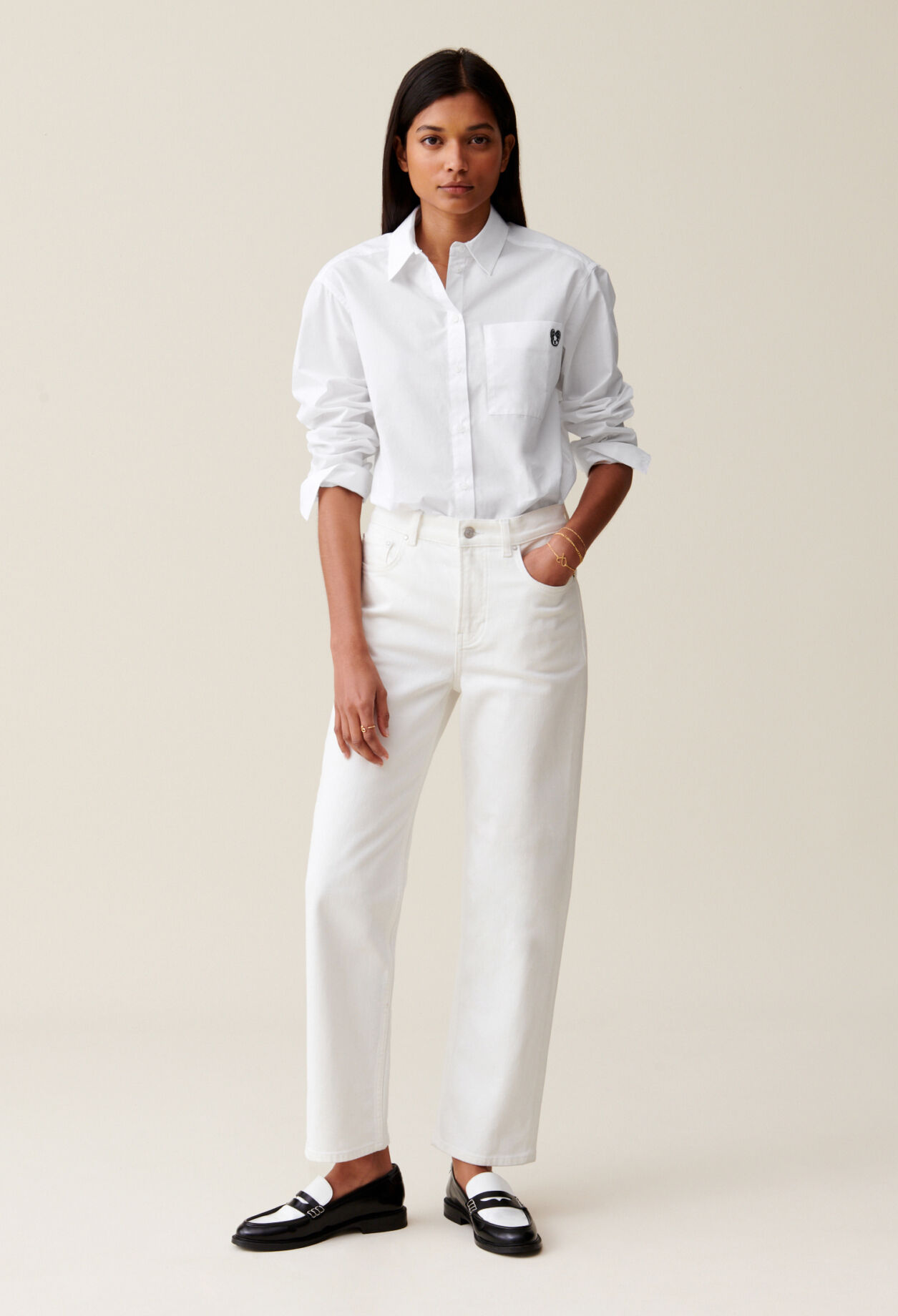 White Toto Jean shirt