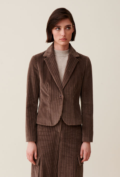 Veste velours cintrée