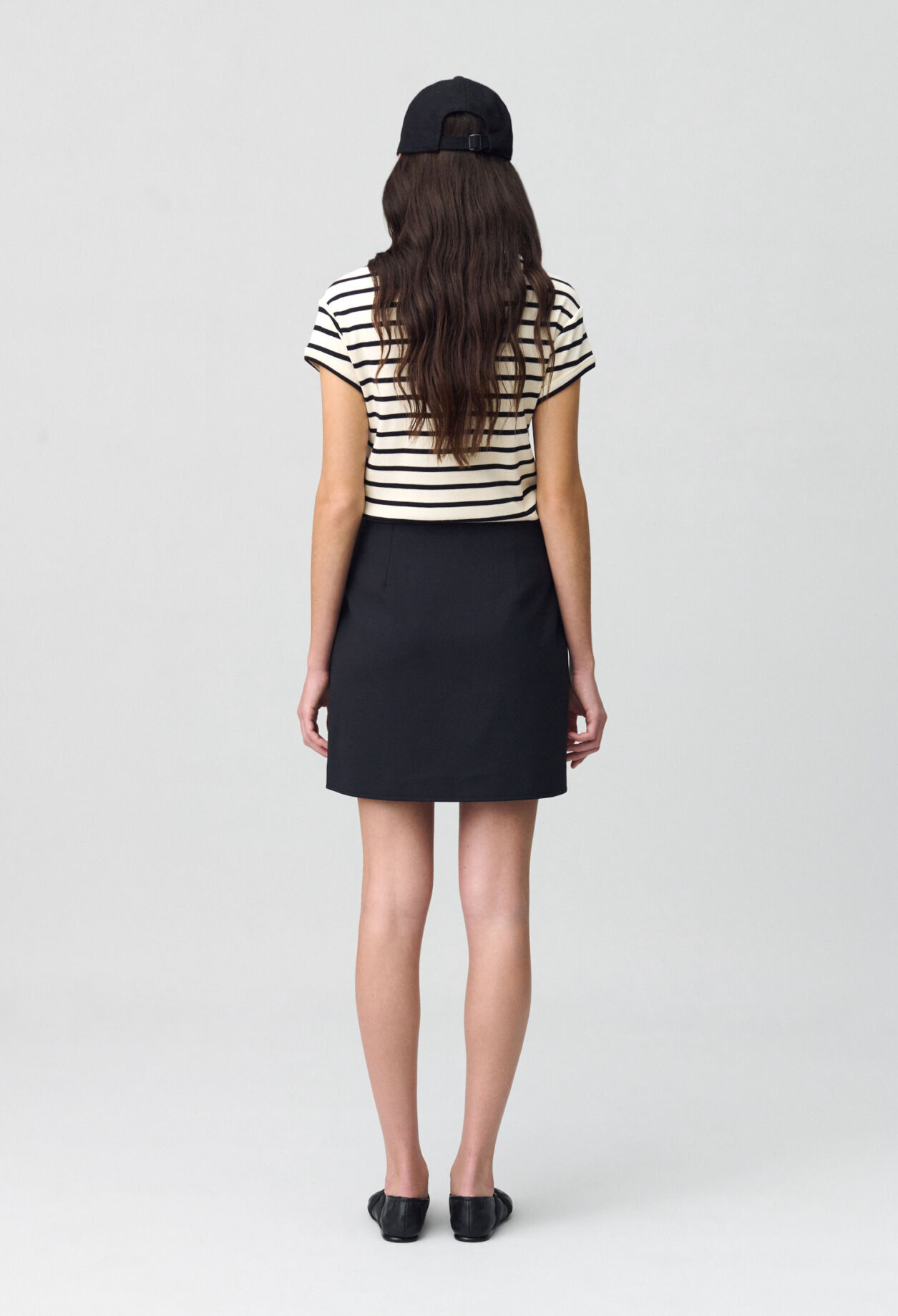 Buttoned mini skirt