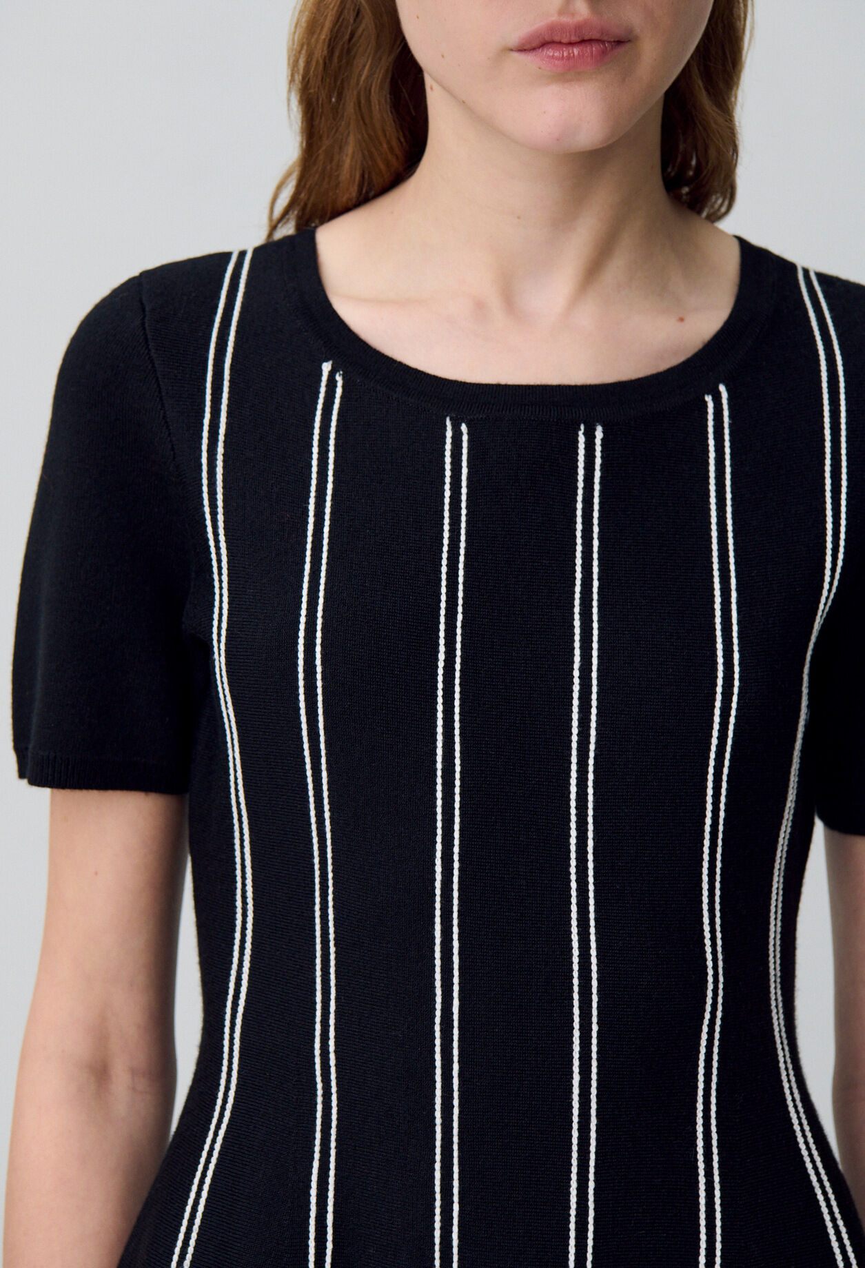 Skater-style short knit dress