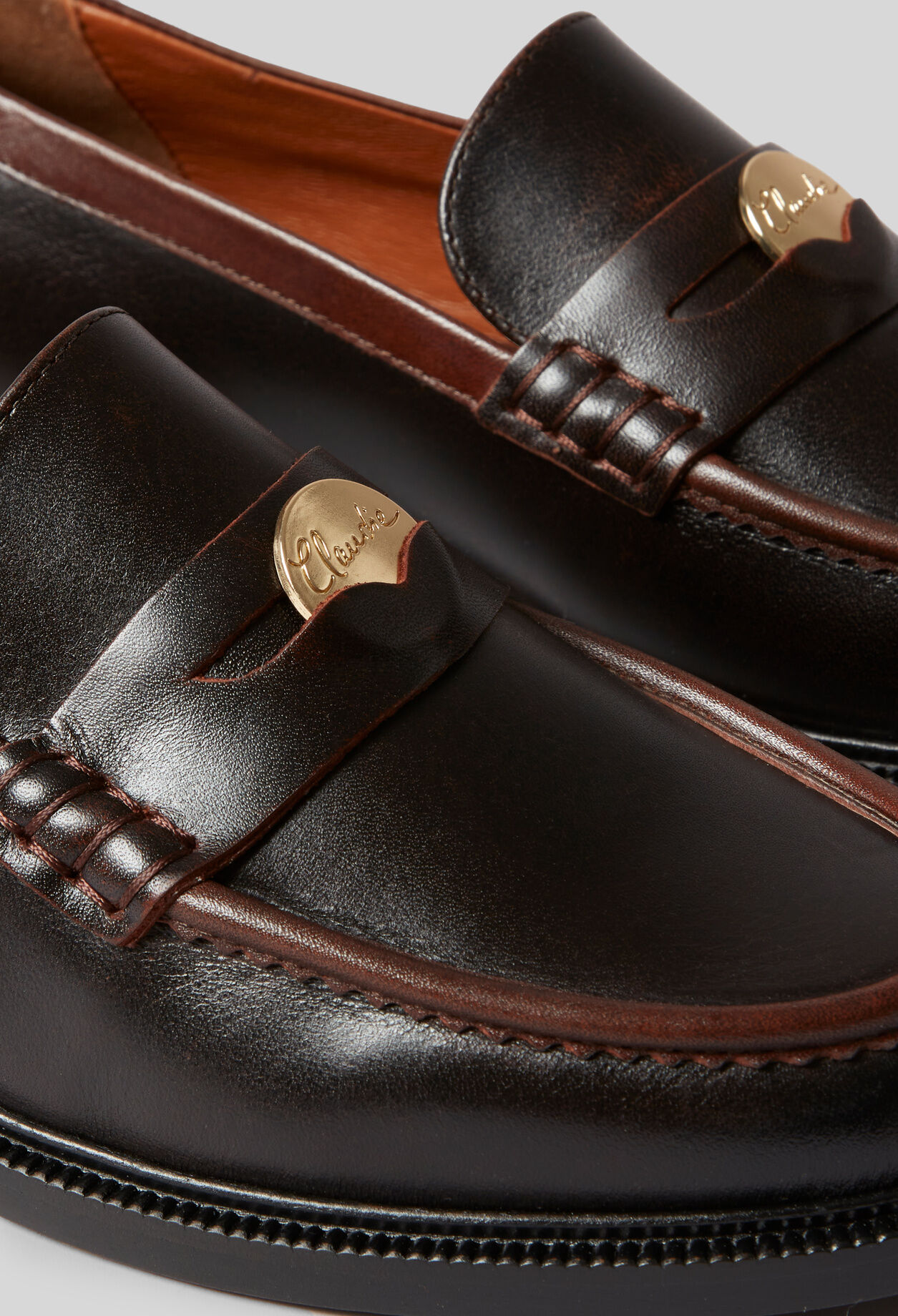 Mocassins cuir chocolat