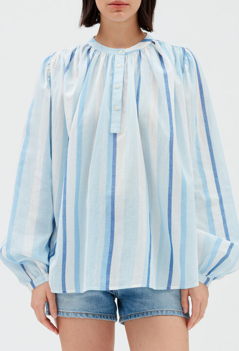 Blue striped blouse