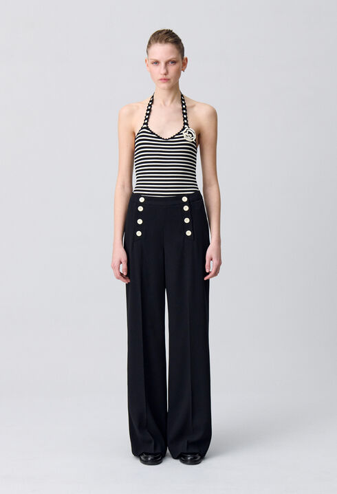 Pantalon droit à pont