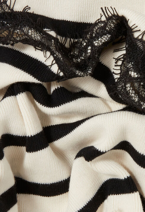 T-shirt marinière dentelle