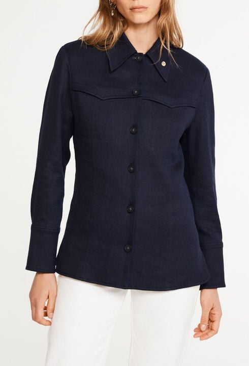 Veste en lin mélangé