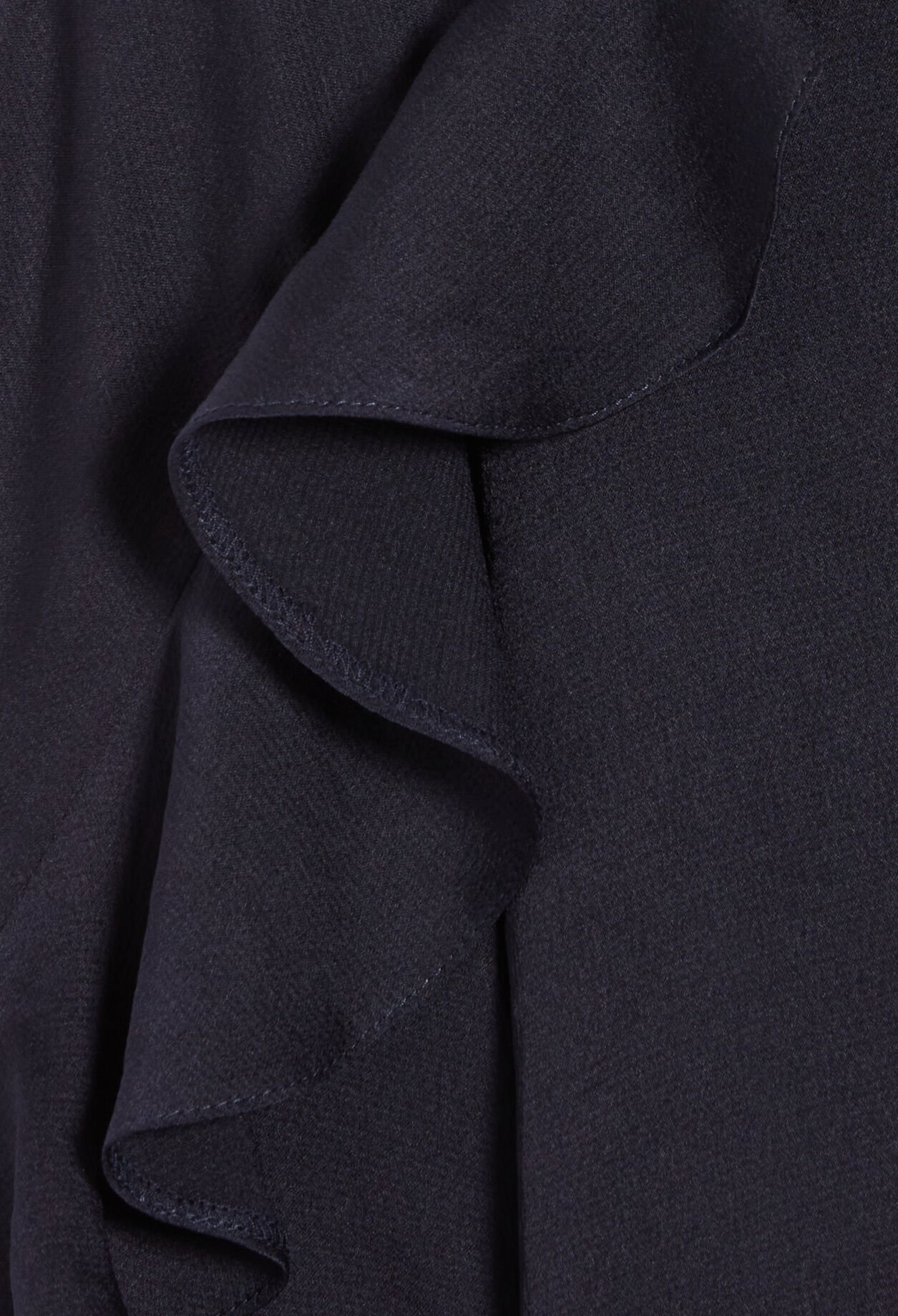 Blouse volants bleu marine