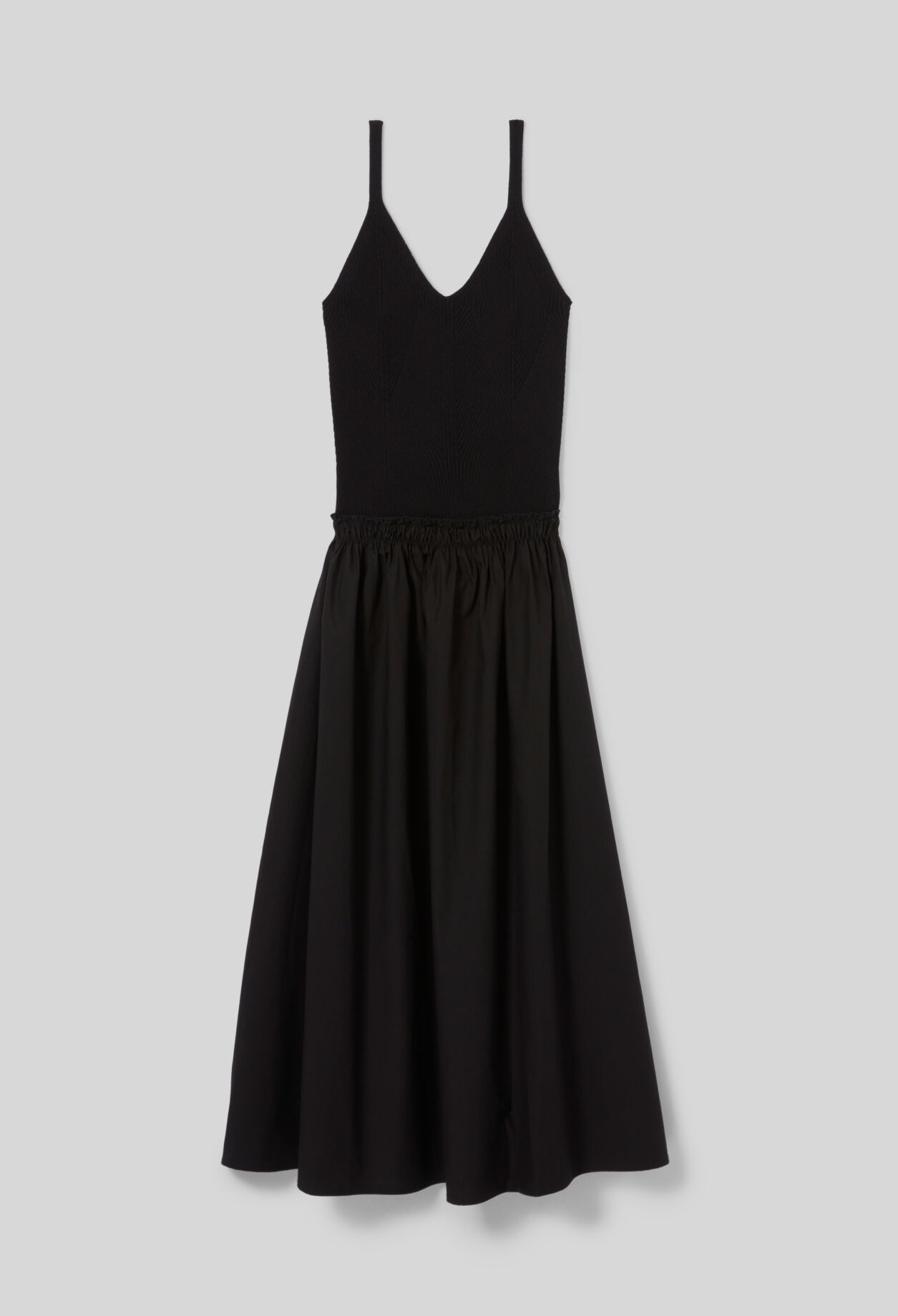 Robe mi-longue buste maille