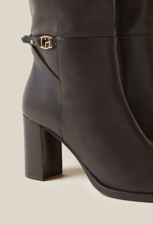 Bottes cuir verni logo CP