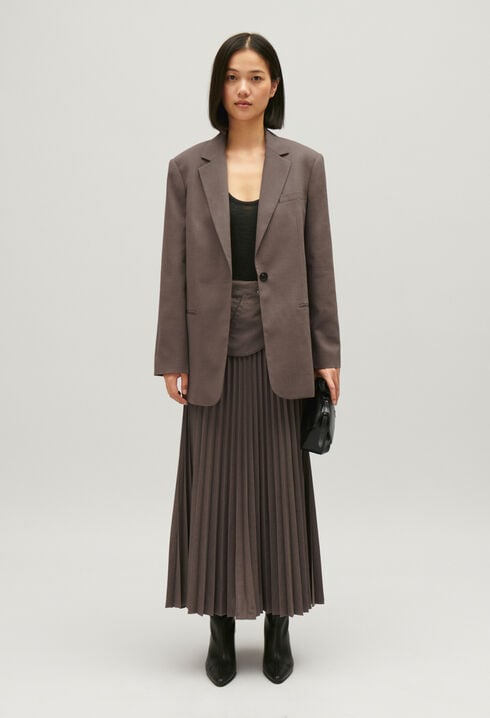 Veste tailleur marron glacé