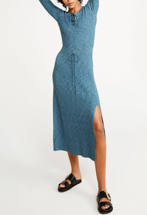Knit slit skirt
