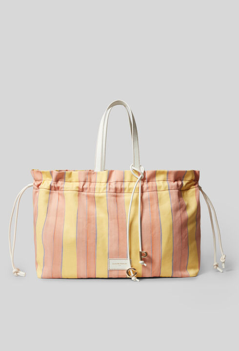 Large Striped Tote Bag