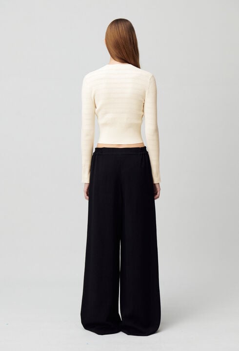 Thin knit jumper with bows