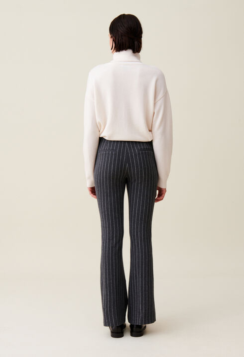 Pantalon flare à rayures 