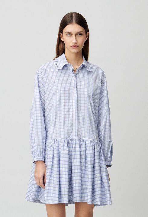 Robe babydoll à carreaux