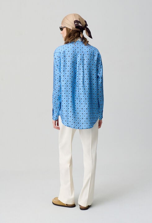 Chemise droite en soie