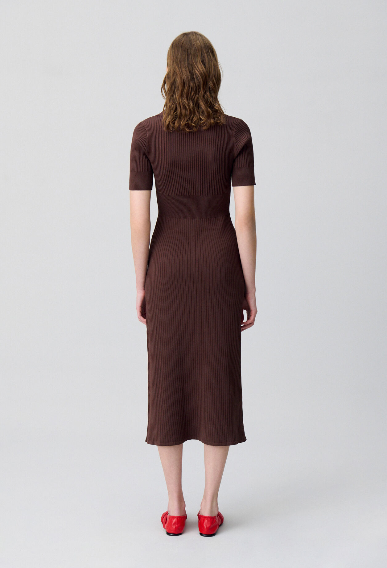 Robe mi-longue en maille
