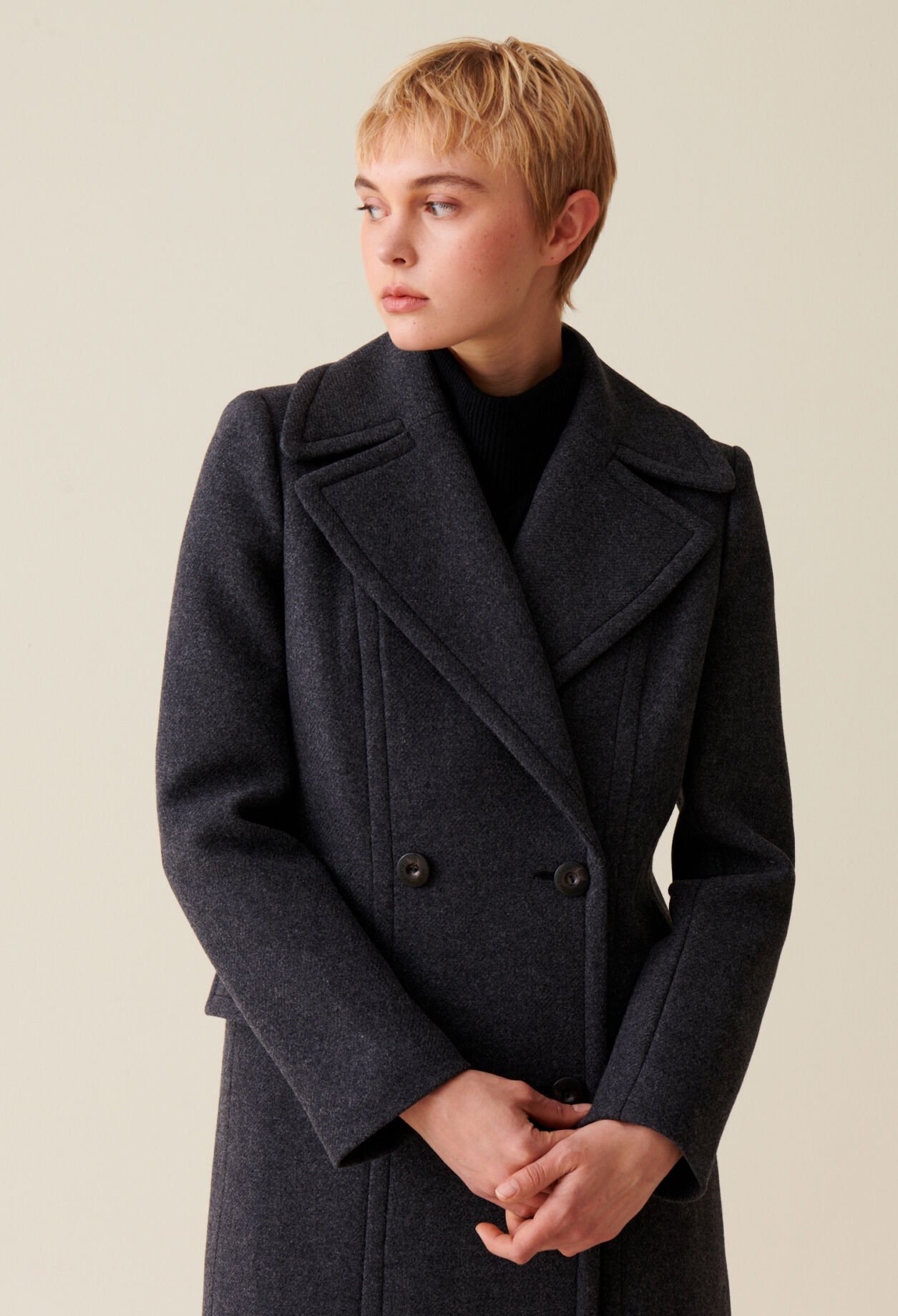 Manteau long croisé