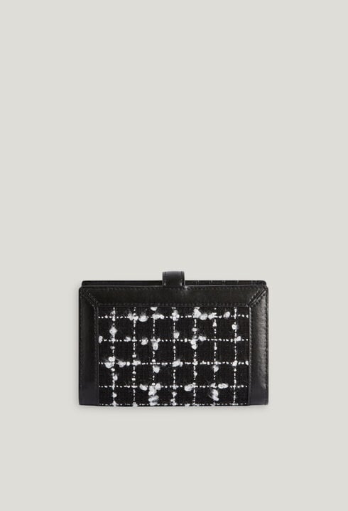 Porte-monnaie tweed noir