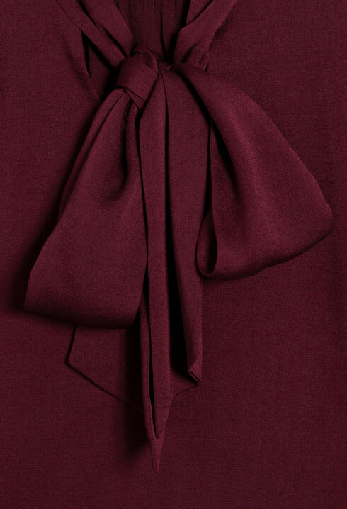 Blouse lavallière bordeaux