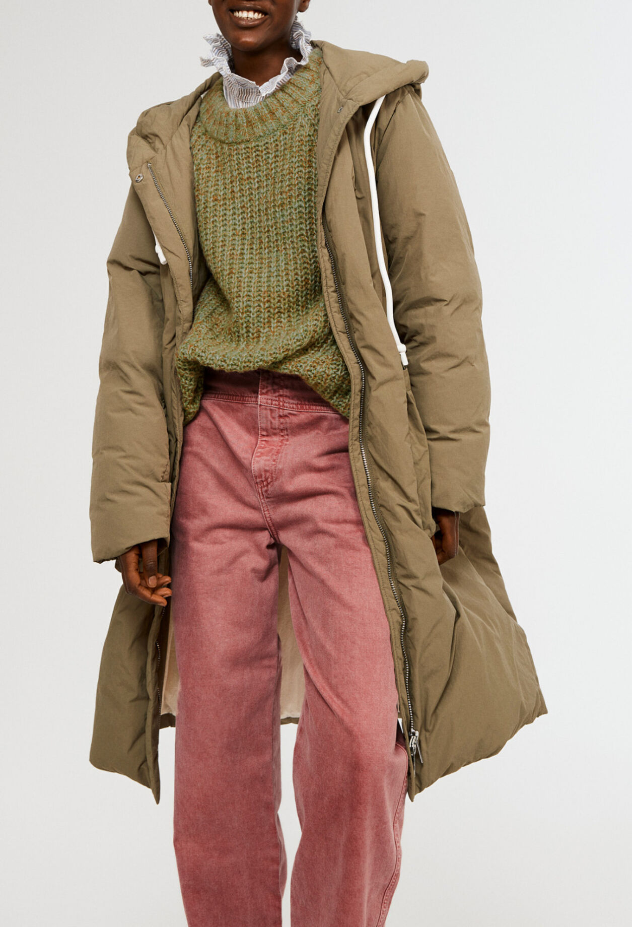 Responsible down-filled long parka