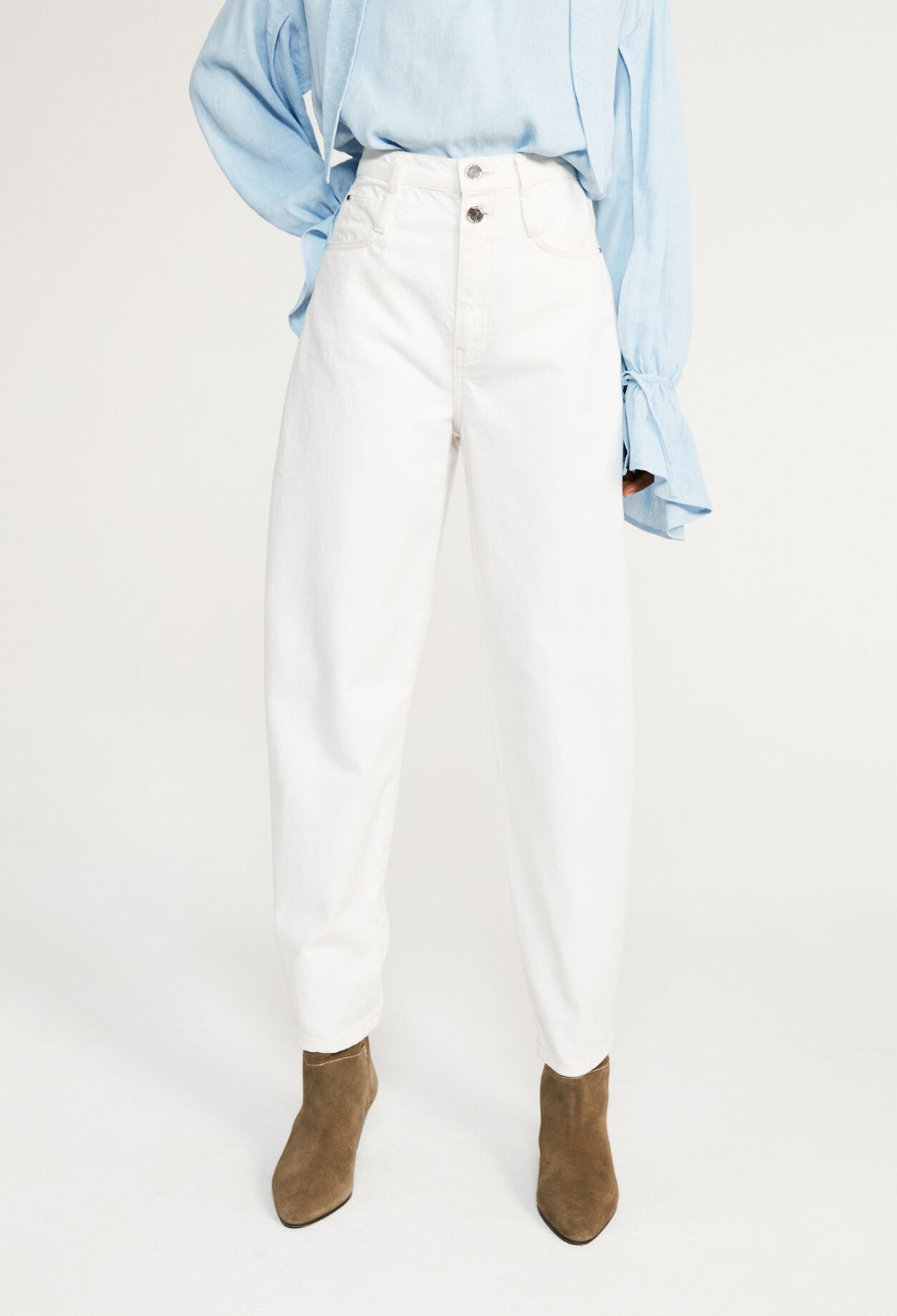 Jean en coton blanc