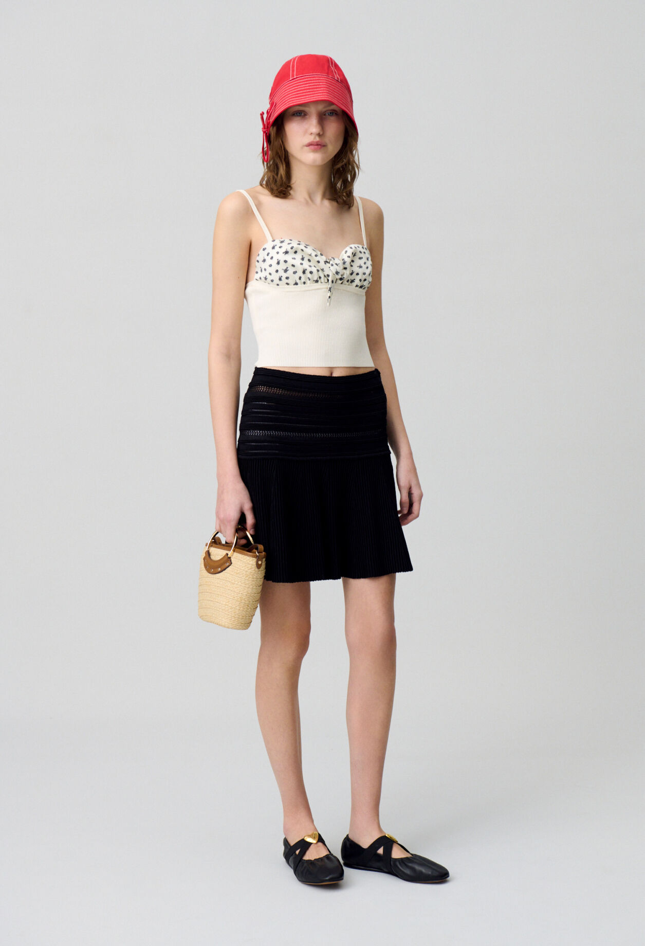 Top maille fine décolleté