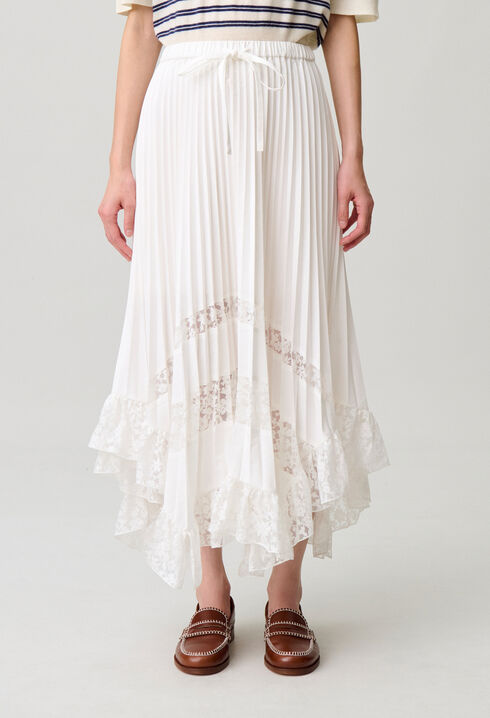 Floral pleated skirt