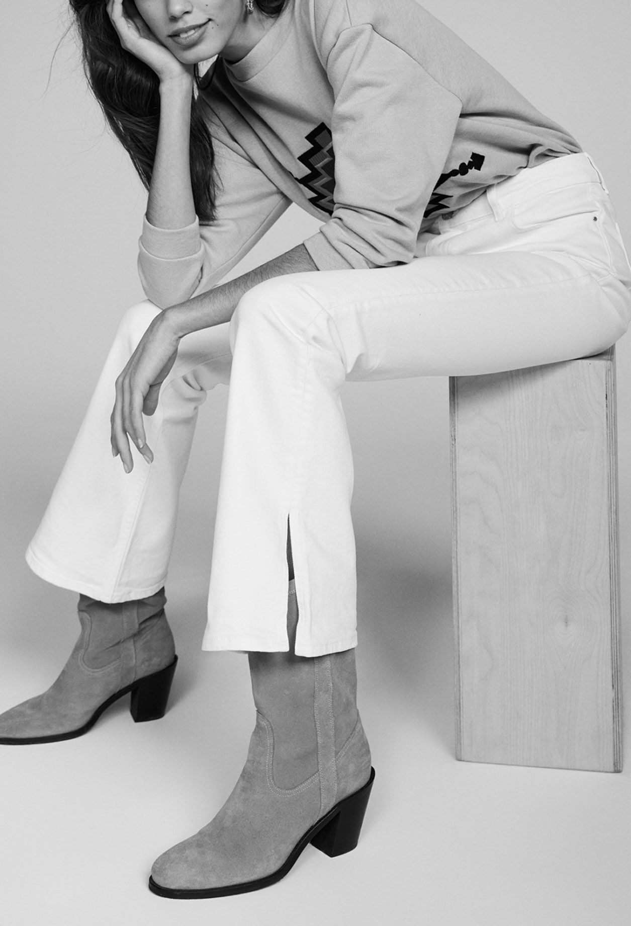 Jean bootcut économe en eau