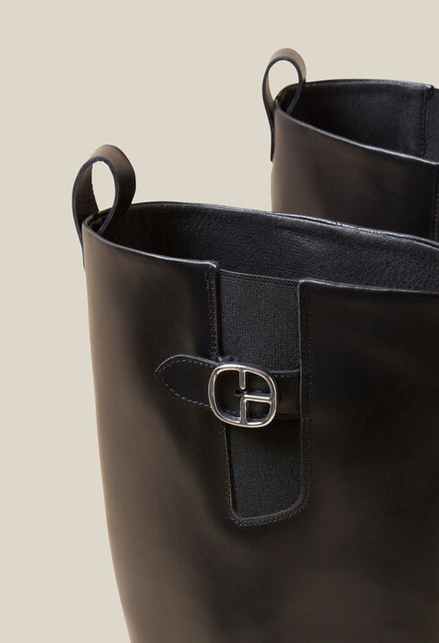 Bottes hautes cuir lisse