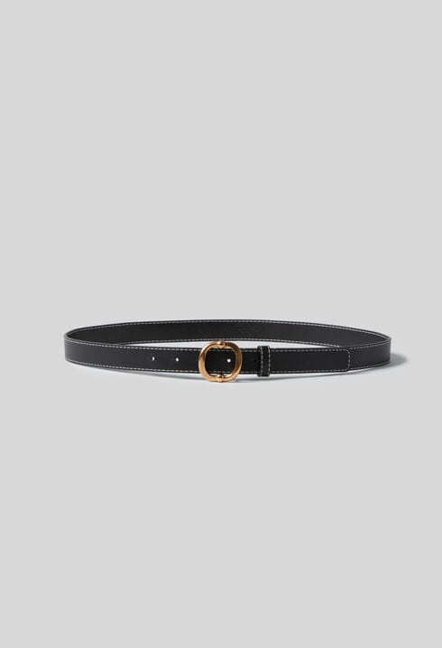 Ceinture cuir boucle dorée