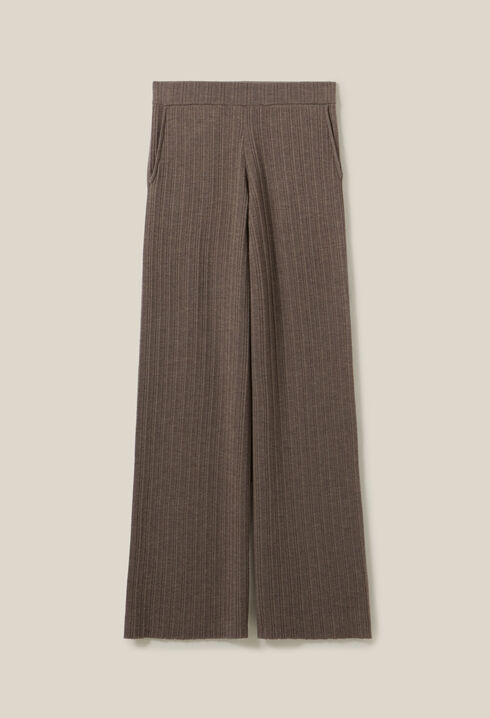 Flared Knit Trousers