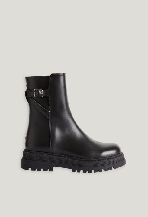 Bottines cuir noir