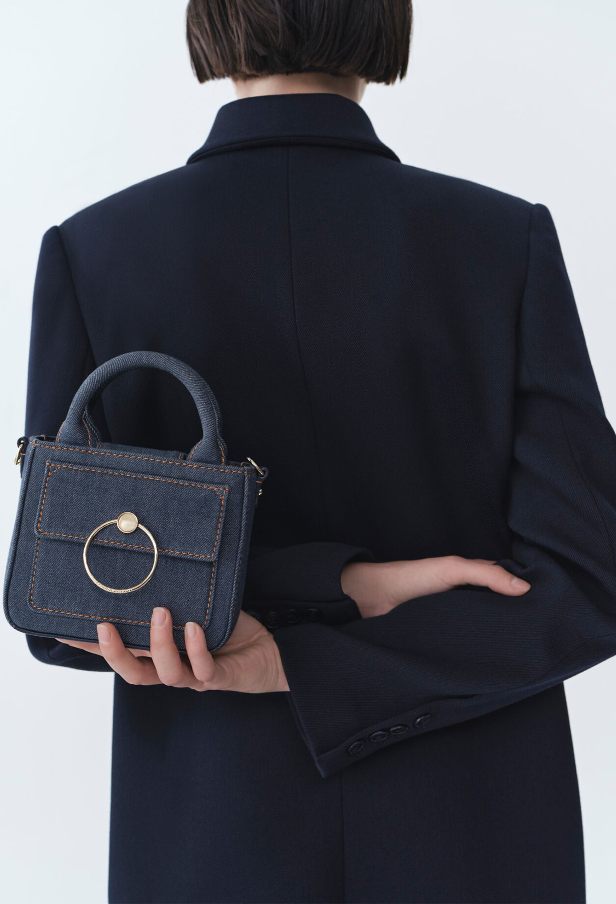 Mini sac Anouck denim chaîne
