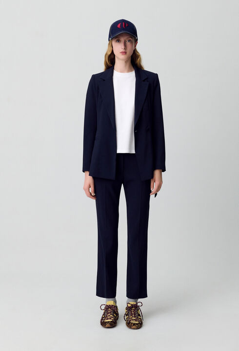 Veste tailleur ceinturée